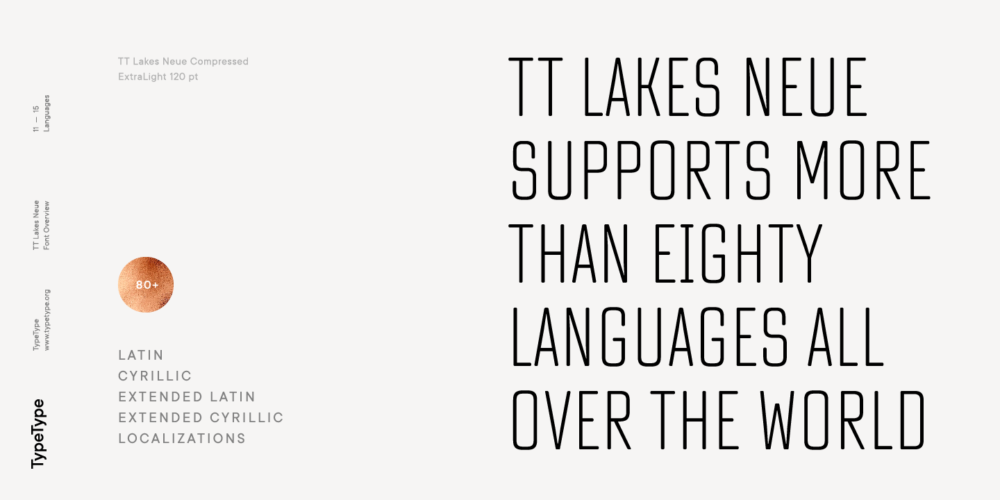 TT Lakes Neue Condensed Extra Light Italic Font preview